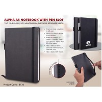 A5 Notebook With Pen Slot | Two Tone Finish